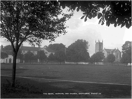 Description: The Green, Hospital and Church, Castlebar